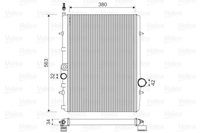 Radiator, engine cooling VALEO 732906