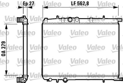 Radiator, engine cooling VALEO 732909