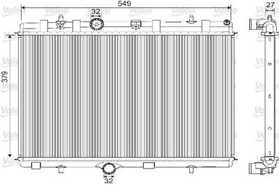 Radiator, engine cooling VALEO 733101