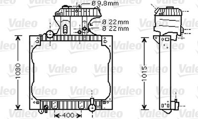 Radiator, engine cooling VALEO 733429