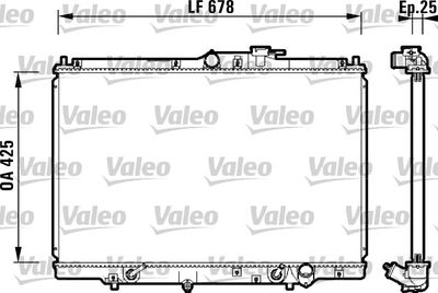 Radiator, engine cooling VALEO 734112