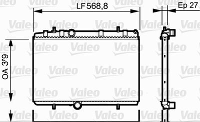 Radiator, engine cooling VALEO 734338