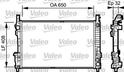 Radiator, engine cooling VALEO 734379