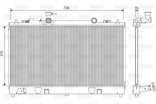 VALEO 734410 Radiator, engine cooling