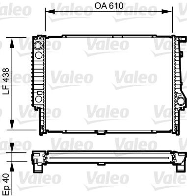 Radiator, engine cooling VALEO 734615