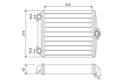 Heat Exchanger, interior heating VALEO 734637