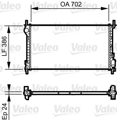 Radiator, engine cooling VALEO 735167