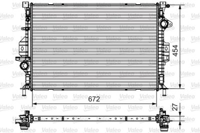 Radiator, engine cooling VALEO 735601