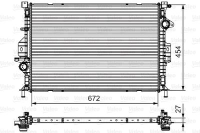 Radiator, engine cooling VALEO 735602