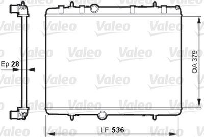 Radiator, engine cooling VALEO 735608