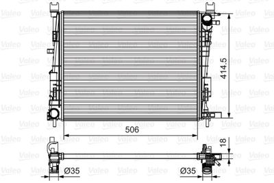 Radiator, engine cooling VALEO 735634