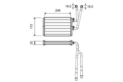 Heat Exchanger, interior heating VALEO 811523