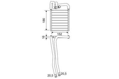 Heat Exchanger, interior heating VALEO 811605