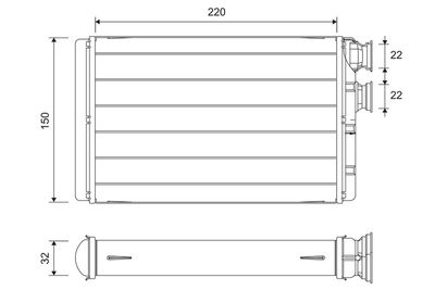 Heat Exchanger, interior heating VALEO 811652