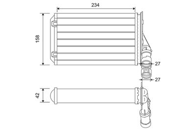 Heat Exchanger, interior heating VALEO 812044