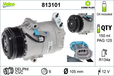 Compressor, air conditioning VALEO 813101