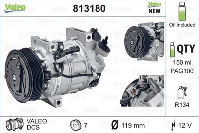 Compressor, air conditioning VALEO 813180