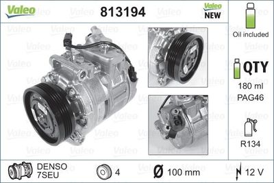 Compressor, air conditioning VALEO 813194