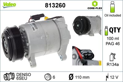 Compressor, air conditioning VALEO 813260