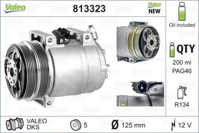 Compressor, air conditioning VALEO 813323