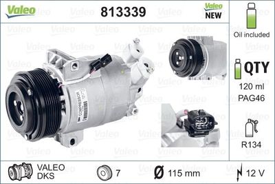 Compressor, air conditioning VALEO 813339