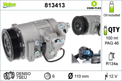 Compressor, air conditioning VALEO 813413