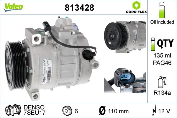 VALEO 813428 Compressor, air conditioning