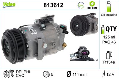 Compressor, air conditioning VALEO 813612