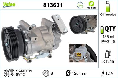 Compressor, air conditioning VALEO 813631