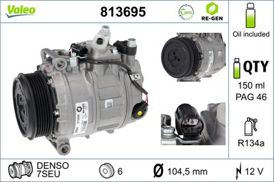 Compressor, air conditioning VALEO 813695