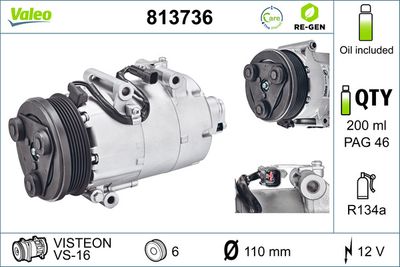 Compressor, air conditioning VALEO 813736