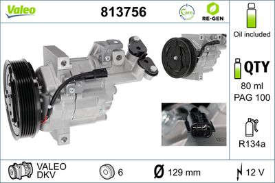 Compressor, air conditioning VALEO 813756