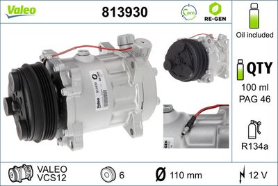 Compressor, air conditioning VALEO 813930