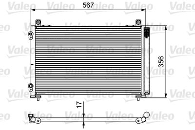 Condenser, air conditioning VALEO 814097