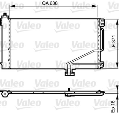 Condenser, air conditioning VALEO 814186