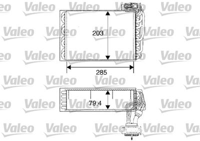 Evaporator, air conditioning VALEO 817093