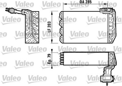 Evaporator, air conditioning VALEO 817095