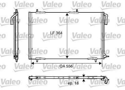 Condenser, air conditioning VALEO 818001