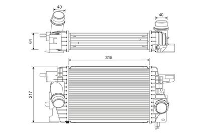 Charge Air Cooler VALEO 822912