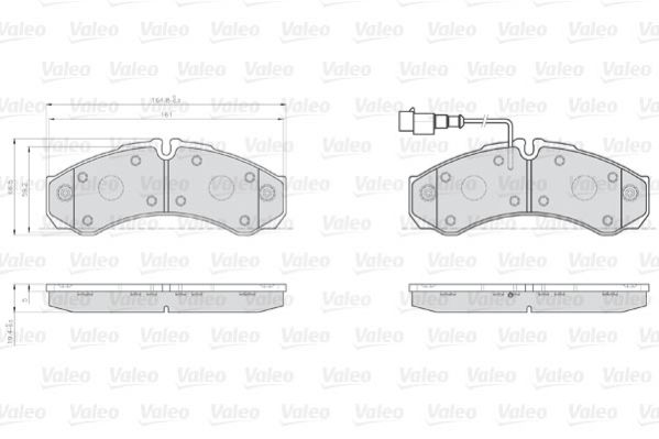 VALEO 872001 Brake Pad Set, disc brake