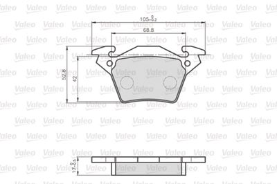 Brake Pad Set, disc brake VALEO 872020