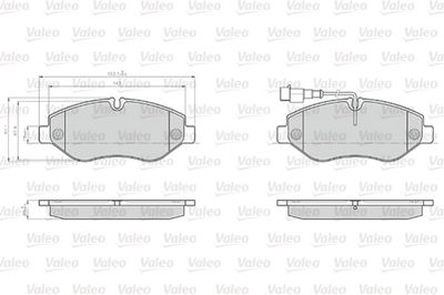 Brake Pad Set, disc brake VALEO 872230