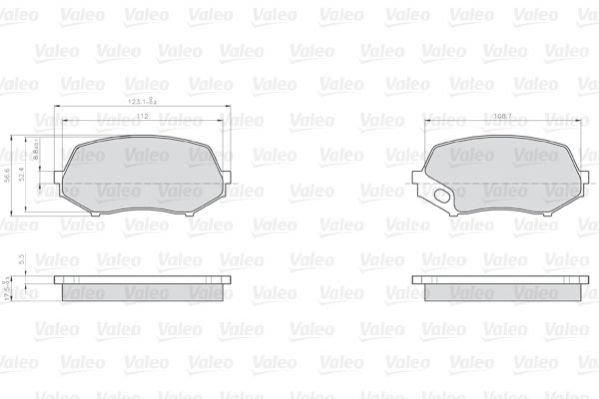 VALEO 872240 Brake Pad Set, disc brake