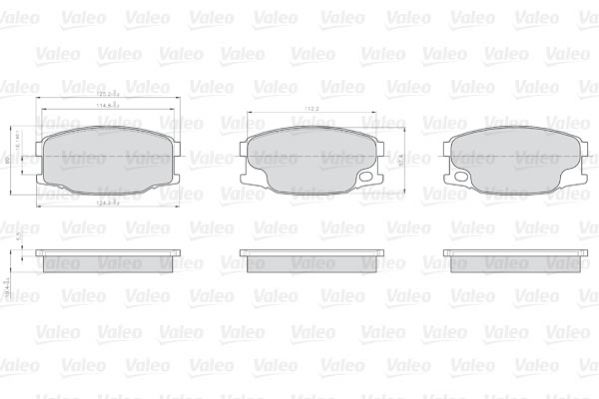 VALEO 872242 Brake Pad Set, disc brake