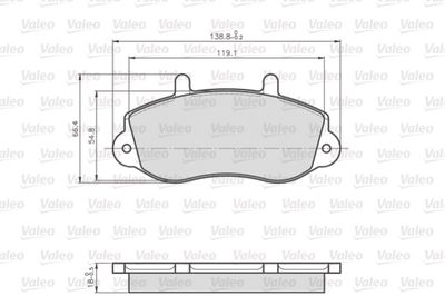 Brake Pad Set, disc brake VALEO 872302