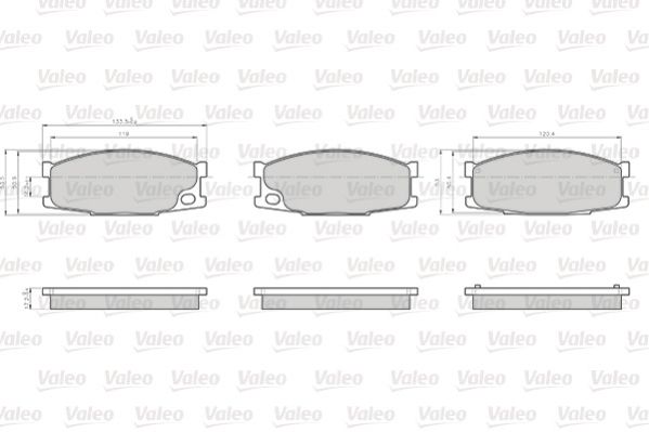 VALEO 872501 Brake Pad Set, disc brake