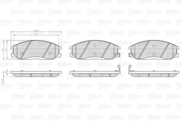 VALEO 872569 Brake Pad Set, disc brake