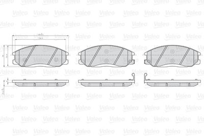 Brake Pad Set, disc brake VALEO 872569