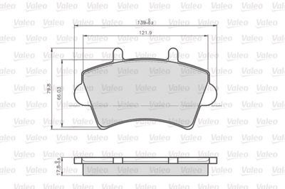 Brake Pad Set, disc brake VALEO 872613