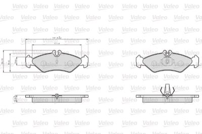 Brake Pad Set, disc brake VALEO 872621